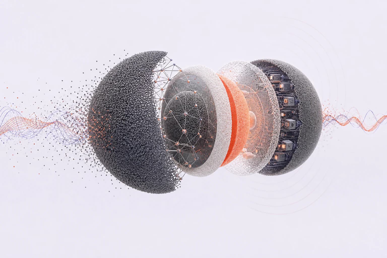 An exploded modular voice sphere with local compute layers