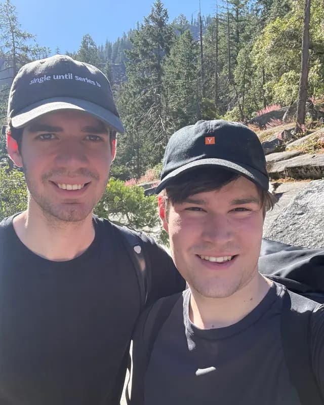 Two of us hiking in Yosemite